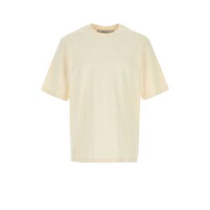 Golden Goose Deluxe Brand Men Cream Cotton T-Shirt
